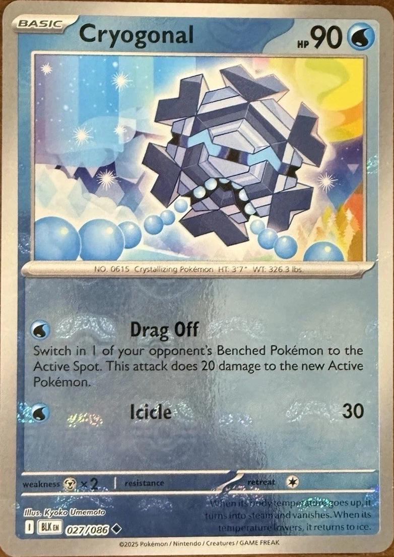 Black Bolt Cryogonal [Master-Ball] Pokémon card